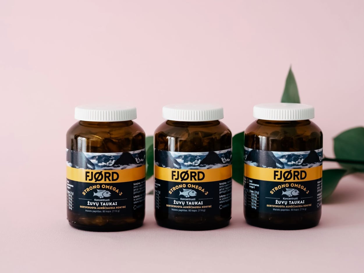 Sealed supplement bottles stored on warehouse shelving
